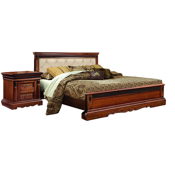 Кровать двойная «Милана» низкое изножье мягкая спинка