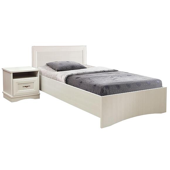 Кровать 1-09 «Турин» П7.036.1.02 (П036.122М), Основной материал: ЛДСП+МДФ, Цвет: Сосна карелия, Спальное место: 2000x900 мм, Размер: 2058×962×848 (krovat_odinar_turin_p036_122m_sosna_kareliya.jpg) Кровать 1-09 «Турин» П7.036.1.02 (П036.122М)