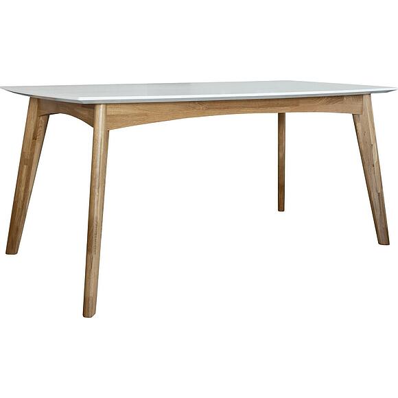 Стол «Моника», Основной материал: массив дуба, Цвет: Молоко+дуб натуральный, Механизм трансформации: без механизма, Размер: 1800х1000х776 мм (monika3_moloko-dub_1800_P646-03.jpg) Стол «Моника»