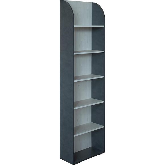 Стеллаж «Челси Бум» П3.0587.1.02, Основной материал: ЛДСП, Цвет: Дуб Бордо лайт + Металл Бруклин (shkaf_2d_Chelsi_3-587-1-0-1__-1.jpg) Стеллаж «Челси Бум» П3.0587.1.02