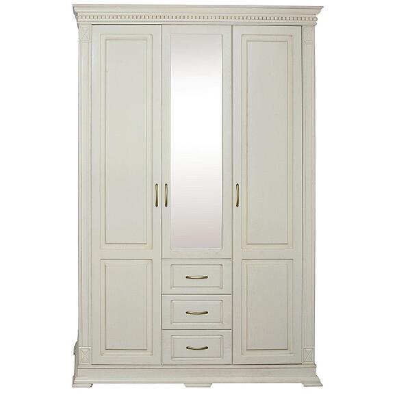 Шкаф для одежды 3д «Верди Классик» П3.0487.1.25, Основной материал: массив дуба, Цвет: Слоновая кость (shkaf_3-dvern_verdi_p095_10_slon_kost-1-2.jpg) Шкаф для одежды 3д «Верди Классик» П3.0487.1.25