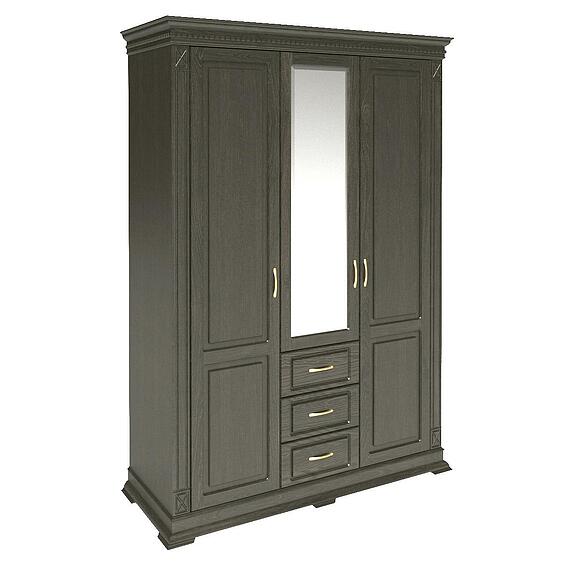 Шкаф для одежды 3д «Верди Классик» П3.0487.1.25, Основной материал: массив дуба, Цвет: Венге (shkaf_3-dvern_verdi_p434_10_venge5c7652976c1c8-1.jpg) Шкаф для одежды 3д «Верди Классик» П3.0487.1.25