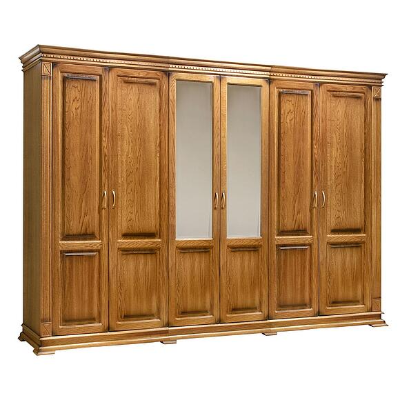 Шкаф для одежды 6д «Верди Классик» П3.0487.1.28, Основной материал: массив дуба, Цвет: Дуб рустикаль с патинированием (shkaf_6-dvern_verdi_p434_13_dub_rustikal_patina5d5cdcaa82993-1.jpg) Шкаф для одежды 6д «Верди Классик» П3.0487.1.28