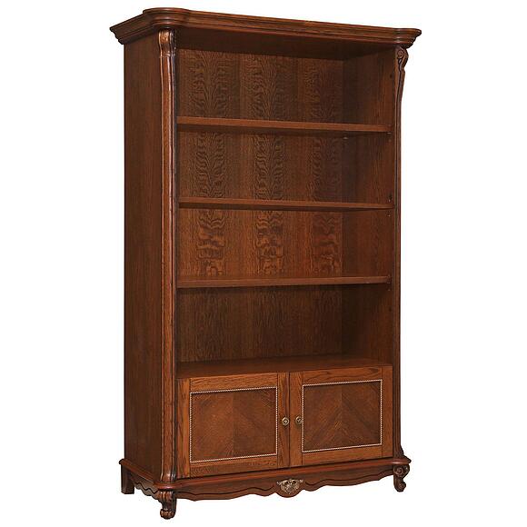 Стеллаж 2д «Алези» П1.350.0.24 (П350.24), Основной материал: массив дуба, Цвет: Античная бронза (shkaf_alezi_2_p350_24_antich_bronza.jpg) Стеллаж 2д «Алези» П1.350.0.24 (П350.24)