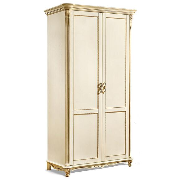 Шкаф для одежды 2д «Алези» П1.350.1.01 (П349.10), Основной материал: массив дуба, Цвет: Слоновая кость с золочением (shkaf_alezi_p349_10_slon_kost_zoloto.jpg) Шкаф для одежды 2д «Алези» П1.350.1.01 (П349.10)