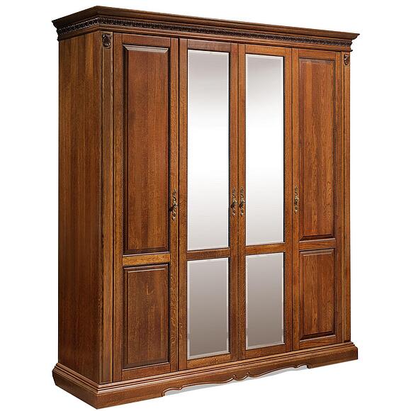 Шкаф «Милана 02» П4.265.1.02-01(294.02), Основной материал: массив дуба, Цвет: Черешня (shkaf_milana_02_p294_02_chereshnya.jpg) Шкаф «Милана 02» П4.265.1.02-01(294.02)