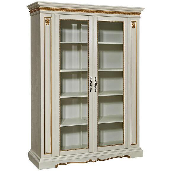 Шкаф «Милана 5/1» П4.265.2.04(396.04), Основной материал: массив дуба, Цвет: Слоновая кость с золочением (shkaf_milana_5-1_p396_04_slon_kost_zoloto.jpg) Шкаф «Милана 5/1» П4.265.2.04(396.04)