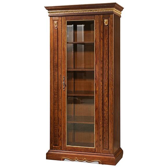 Шкаф «Милана 8/1» П4.265.2.05(396.05), Основной материал: массив дуба, Цвет: Черешня с золочением (shkaf_milana_8-1_p396_05_chereshnya_zoloto.jpg) Шкаф «Милана 8/1» П4.265.2.05(396.05)