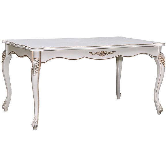 Стол обеденный «Алези» П1.350.4.07 (П353.07), Основной материал: массив дуба, Цвет: Слоновая кость с золочением (stol_alezi_3_p353_07_slon_kost_zoloto.jpg) Стол обеденный «Алези» П1.350.4.07 (П353.07)