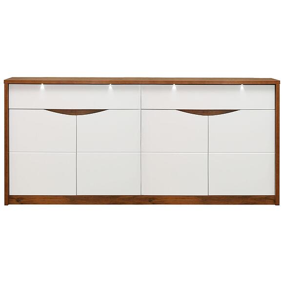 Тумба «Монако» П510.11, Основной материал: МДФ+ПВХ, Цвет: Дуб Саттер+Белый глянец (tumba_monako_p510_11.jpg) Тумба «Монако» П510.11