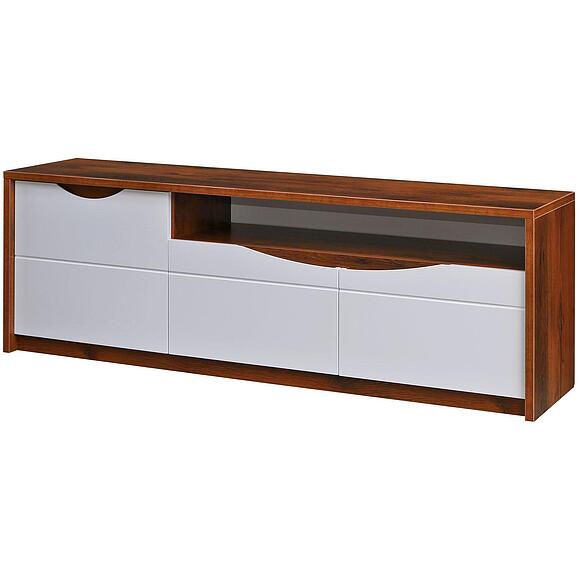 Тумба под ТВ «Монако» П6.528.0.02, Основной материал: МДФ+ПВХ, Цвет: Дуб Саттер+Белый глянец (tumba_tv_monako_p510_02-2.jpg) Тумба под ТВ «Монако» П6.528.0.02