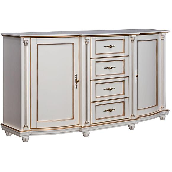 Тумба 3д «Валенсия Классик» П3.0589.0.05, Основной материал: массив березы, Цвет: Античная темпера с золочением (tumba_valensiya_3-4_p244_20_antich_tempera_zoloto-2.jpg) Тумба 3д «Валенсия Классик» П3.0589.0.05