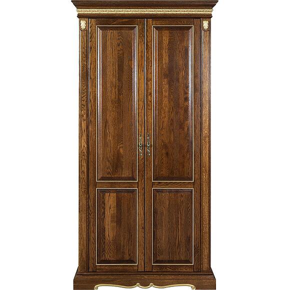 Шкаф «Милана 10» П4.265.1.10(294.10), Основной материал: массив дуба, Цвет: Черешня с золочением