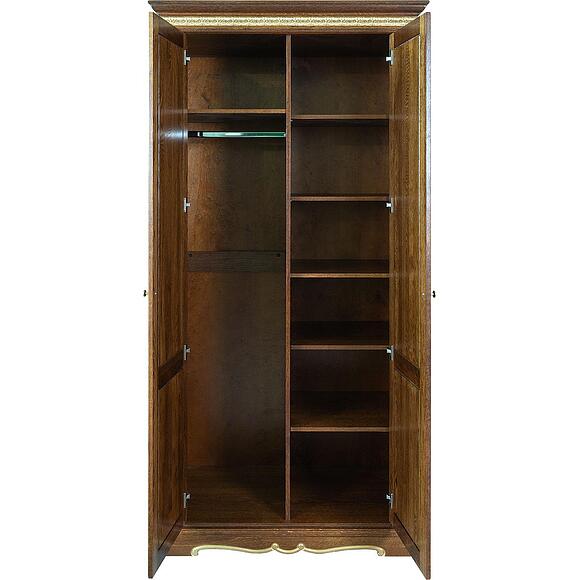 Шкаф «Милана 10» П4.265.1.10(294.10), Основной материал: массив дуба, Цвет: Черешня с золочением