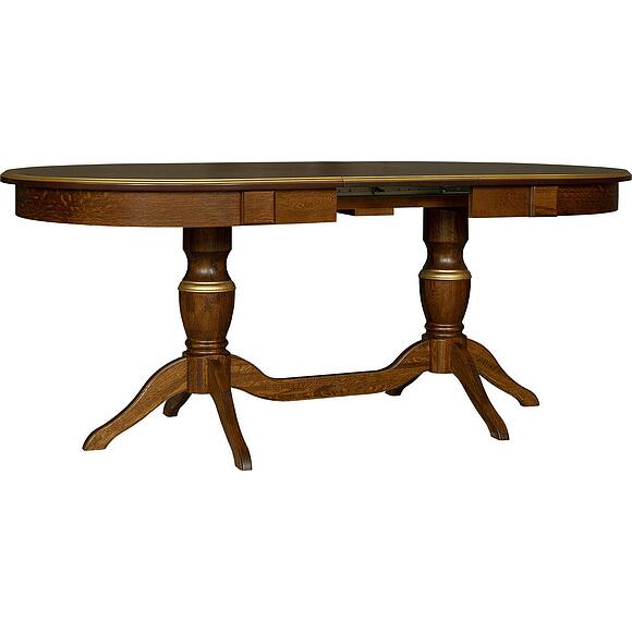 Стол обеденный «Верди» П4.487.4.13 (П106.06-01), Основной материал: массив дуба, Цвет: Черешня с золочением (Stol_Verdi_2RD_P106-06-01_chereshnya_s_zolocheniem_2.jpg) Стол обеденный «Верди» П4.487.4.13 (П106.06-01), Основной материал: массив дуба, Цвет: Черешня с золочением