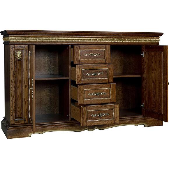 Тумба «Милана 14/1с» П4.265.0.13(265.14/1с), Цвет: Черешня с золочением