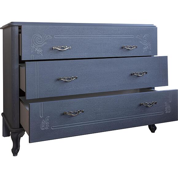 Комод «Флорентина» БМ2.851.1.31(2673), Основной материал: МДФ, облицованная шпоном дуба, Цвет: голубой агат