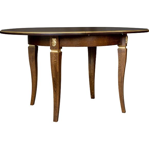 Стол «Милана 12А» П4.265.0.27(318.08), Основной материал: массив дуба, Цвет: Черешня с золочением