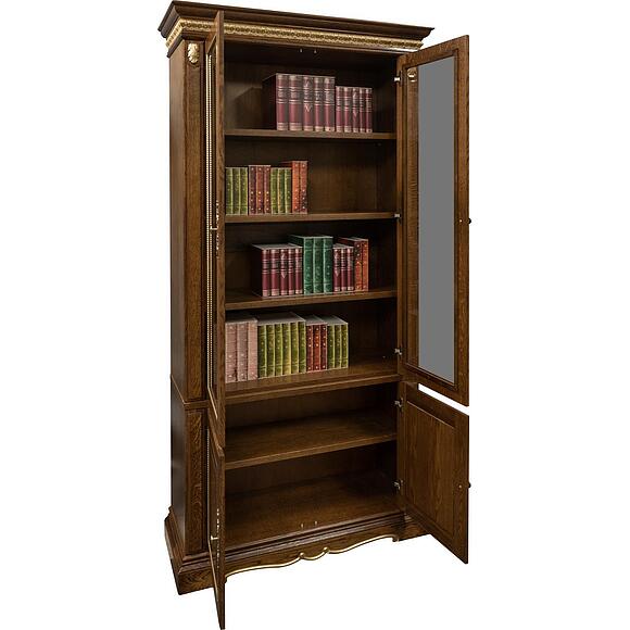 Шкаф комбинированный «Милана 2Д» П4.265.2.10(396.10), Основной материал: массив дуба, Цвет: Черешня с золочением (Shkaf_kombibirovannii_Milana_2D_P396-10_chereshnya_s_zolocheniem_.jpg) Шкаф комбинированный «Милана 2Д» П4.265.2.10(396.10), Основной материал: массив дуба, Цвет: Черешня с золочением