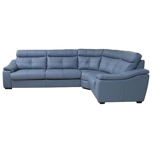 Угловой диван «Барселона 2» (3mL/R901R/L), Основной материал: натуральная кожа, Группа ткани: 120 группа