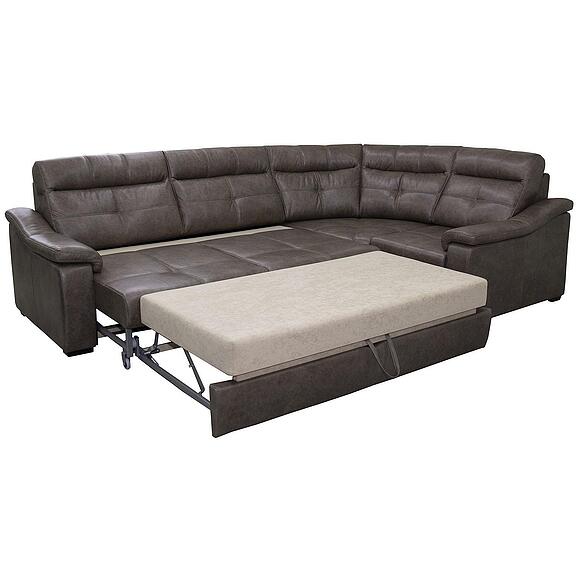 Угловой диван «Барселона 2» (3mL/R901R/L), Основной материал: натуральная кожа, Группа ткани: 150 группа