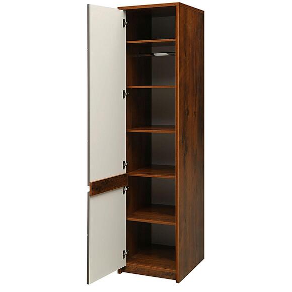 Шкаф для одежды «Монако» П528.19, Основной материал: МДФ+ПВХ, Цвет: Дуб Саттер+Серый Мокко (shkaf_monako_p528_09_grey_2.jpg) Шкаф для одежды «Монако» П528.19, Основной материал: МДФ+ПВХ, Цвет: Дуб Саттер+Серый Мокко