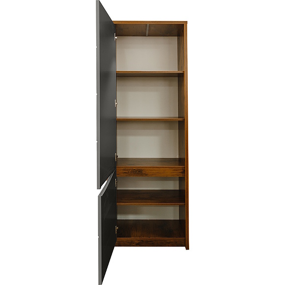 Шкаф «Монако» П510.12, Основной материал: МДФ+ПВХ, Цвет: Дуб Саттер+Серый Мокко