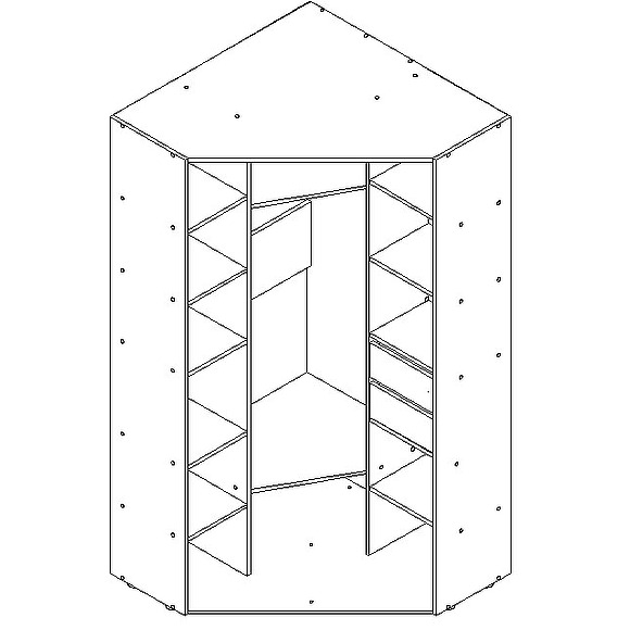 Шкаф для одежды «Луна» П7.049.1.14, Основной материал: ЛДСП, Цвет: сосна рандерс