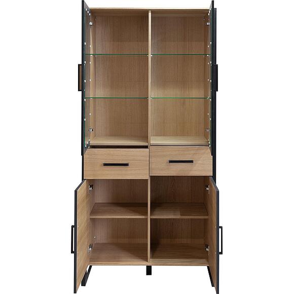 Шкаф-витрина «Монтана» П8.918.0.73, Основной материал: ДСП+шпон, Цвет: Дуб розовый воск (8C3A0808.jpg) Шкаф-витрина «Монтана» П8.918.0.73, Основной материал: ДСП+шпон, Цвет: Дуб розовый воск