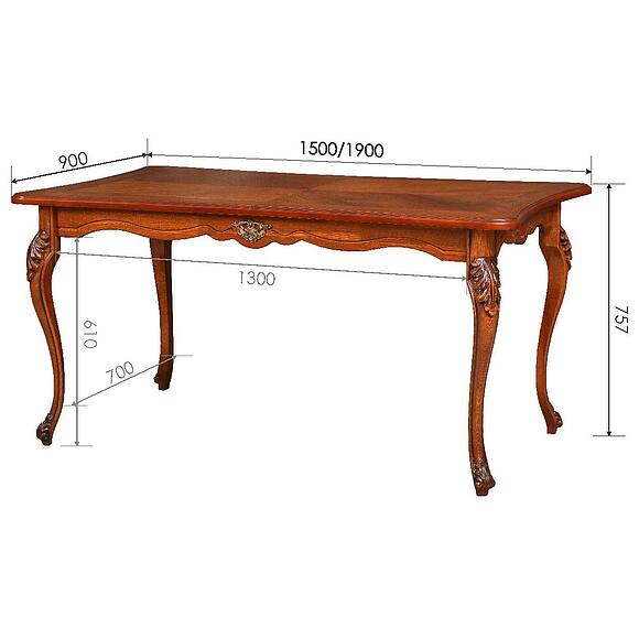 Стол обеденный «Алези» П1.350.4.08 (П353.08), Основной материал: массив дуба, Цвет: Античная бронза