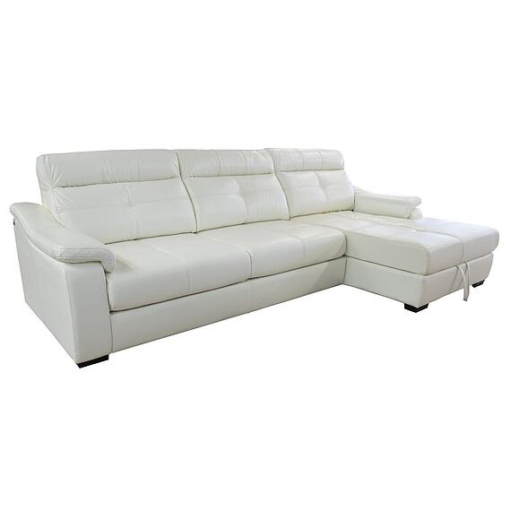 Угловой диван «Барселона 2» (3mL/R8mR/L), Основной материал: натуральная кожа, Группа ткани: 120 группа