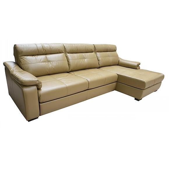 Угловой диван «Барселона 2» (3mL/R8mR/L), Основной материал: натуральная кожа, Группа ткани: 120 группа