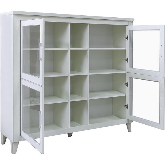 Шкаф «Амадей» П6.635.0.22, Основной материал: массив дуба, Цвет: Слоновая кость с серебром