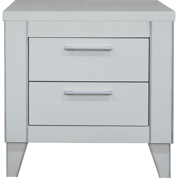 Тумба прикроватная «Амадей» П6.635.1.04, Основной материал: массив дуба, Цвет: Слоновая кость с серебром