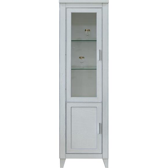 Шкаф «Амадей» П6.635.0.05, Основной материал: массив дуба, Цвет: Слоновая кость с серебром