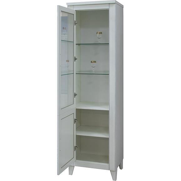 Шкаф «Амадей» П6.635.0.05, Основной материал: массив дуба, Цвет: Слоновая кость с серебром