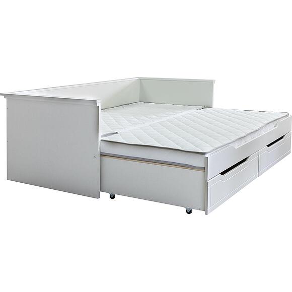 Кровать «Линель» П6.934.5.01, Основной материал: ЛДСП, Цвет: Молоко+белый , Спальное место: 2000х1800 мм, Размер: 2114×1007×763 (8C3A5001.jpg) Кровать «Линель» П6.934.5.01, Основной материал: ЛДСП, Цвет: Молоко+белый , Спальное место: 2000х1800 мм, Размер: 2114×1007×763