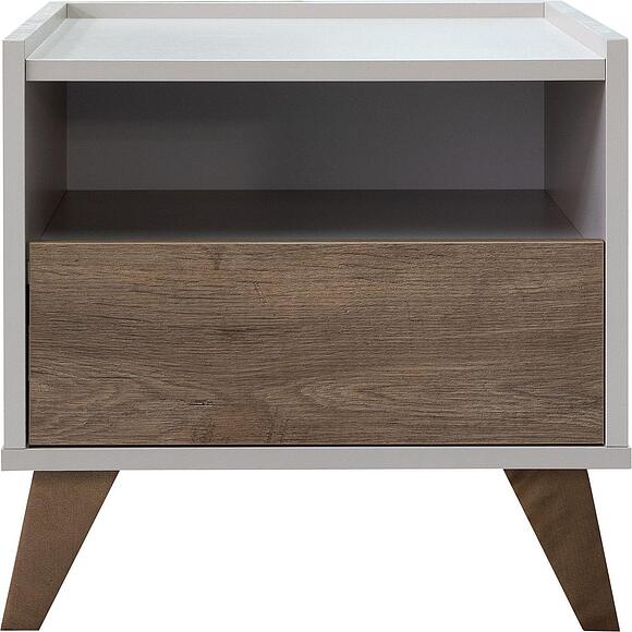Тумба прикроватная «Денвер» П6.639.1.04, Основной материал: ЛДСП, Цвет: Дуб Канзас + Капучино