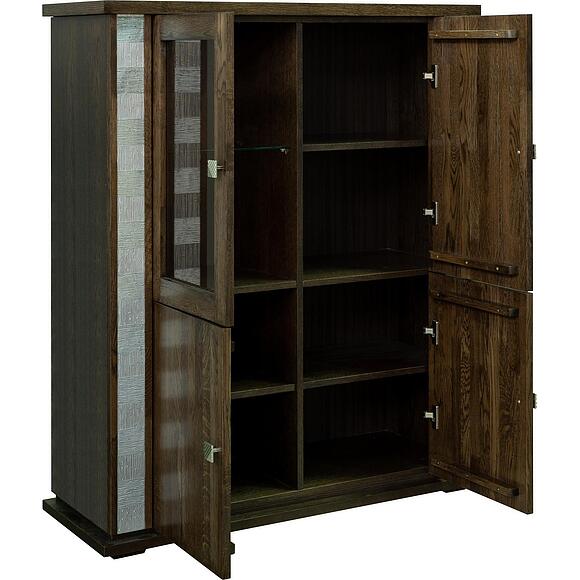 Тумба комбинированная «Тунис» П6.343.0.23 (П343.23/1Ш), Цвет: Венге с серебром