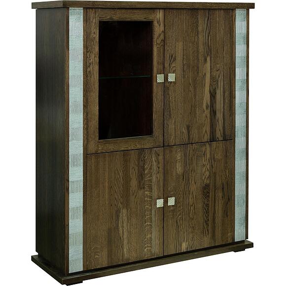 Тумба комбинированная «Тунис» П6.343.0.23 (П343.23/1Ш), Цвет: Венге с серебром