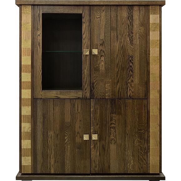 Тумба комбинированная «Тунис» П6.343.0.23 (П343.23/1Ш), Цвет: Венге c золочением