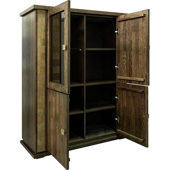 Тумба комбинированная «Тунис» П6.343.0.23 (П343.23/1Ш), Цвет: Венге c золочением