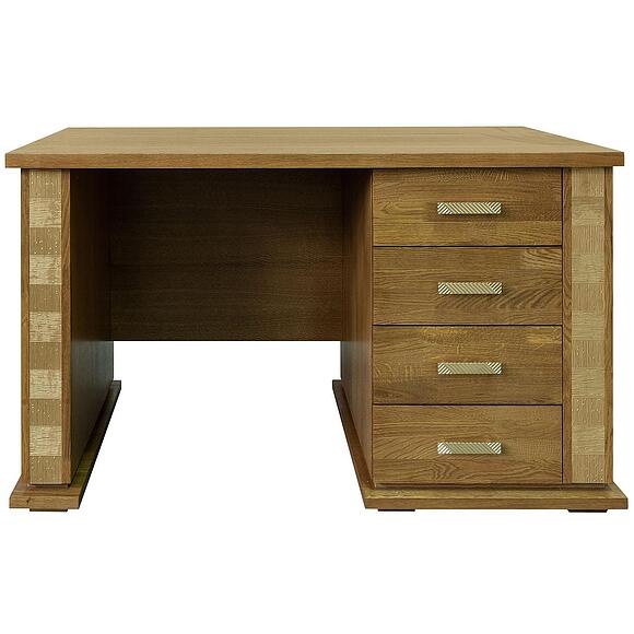 Стол письменный «Тунис» П6.343.2.25 (П343.25-1Ш), Основной материал: ДСП+шпон, Цвет: Медовый с золочением