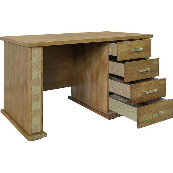 Стол письменный «Тунис» П6.343.2.25 (П343.25-1Ш), Основной материал: ДСП+шпон, Цвет: Медовый с золочением