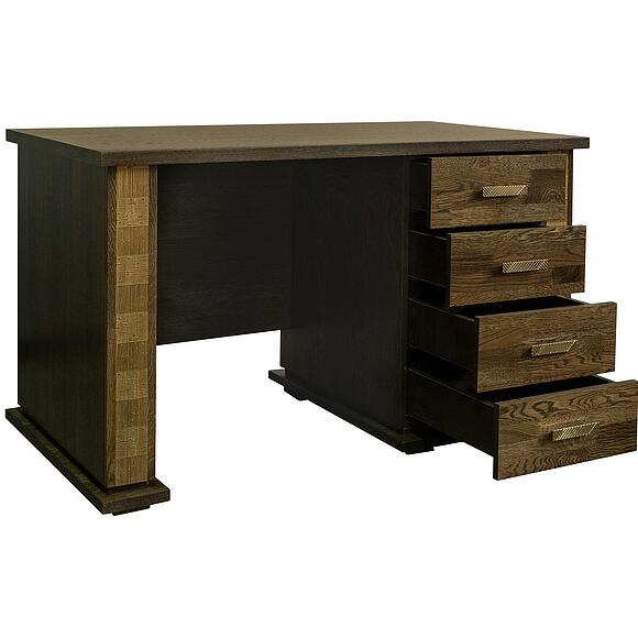 Стол письменный «Тунис» П6.343.2.25 (П343.25-1Ш), Основной материал: ДСП+шпон, Цвет: Венге c золочением