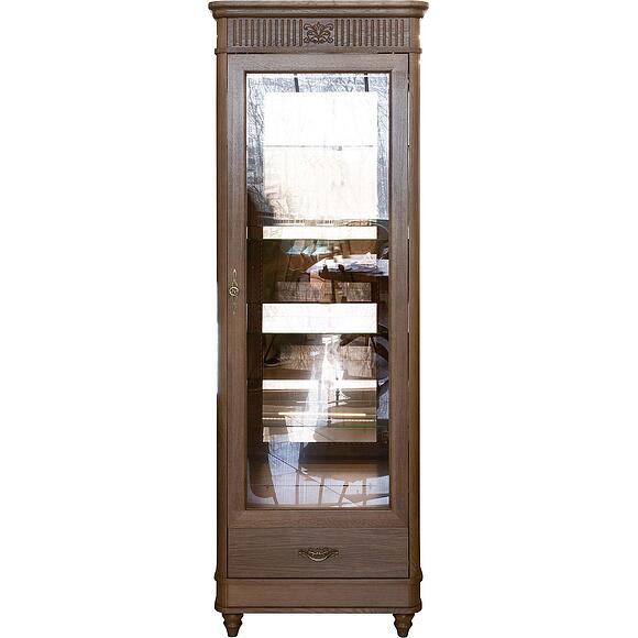 Шкаф-витрина «Юстина Люкс» БМ2.690.0.05(-01), Основной материал: массив дуба, Цвет: Орех