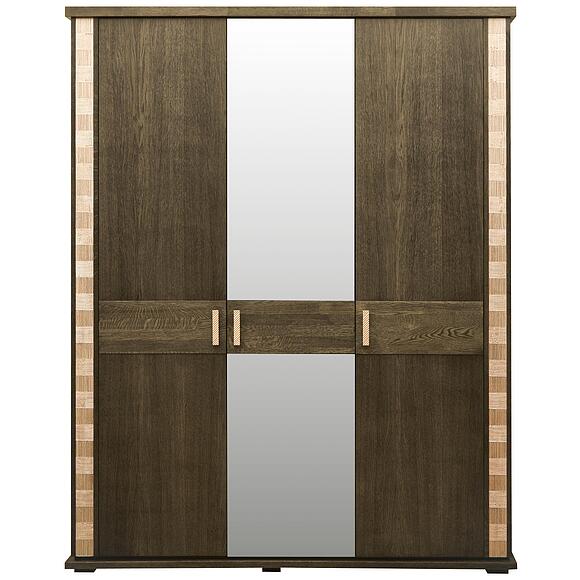 Шкаф для одежды «Тунис» П6.343.1.01-01 (П344.01), Основной материал: массив дуба, Цвет: Венге c золочением