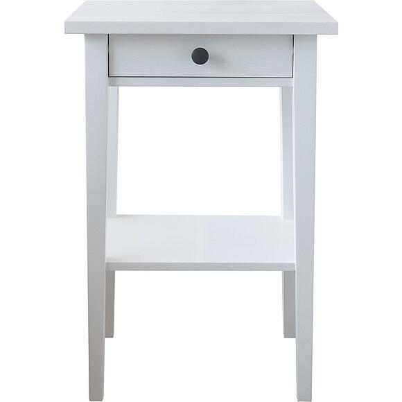 Тумба прикроватная «Нортон» БМ2.768.1.30, Основной материал: массив сосны, Цвет: Белый воск