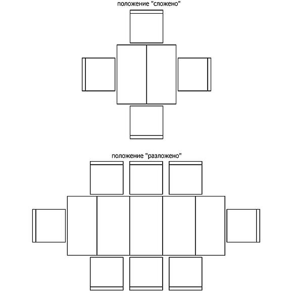 Стол обеденный «Тунис» П6.343.4.03 (П352.03), Основной материал: ДСП+шпон, Цвет: Венге с серебром