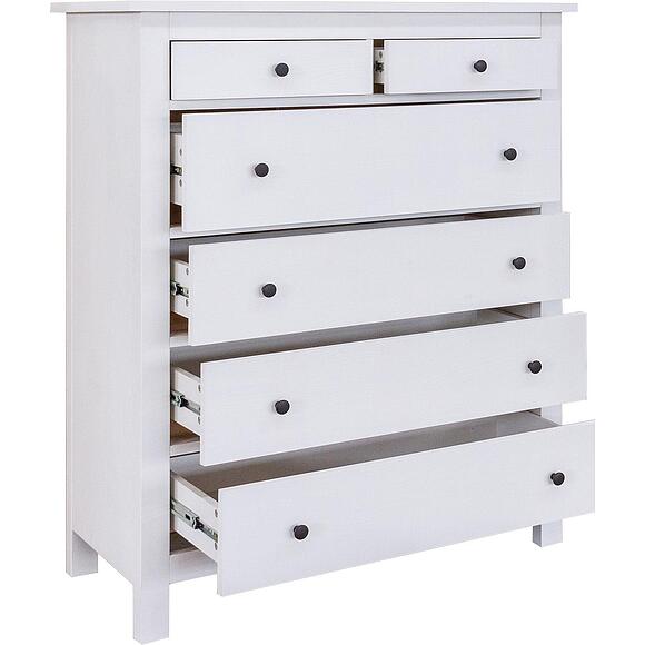 Комод «Нортон» БМ2.768.1.29, Основной материал: массив сосны, Цвет: Белый воск